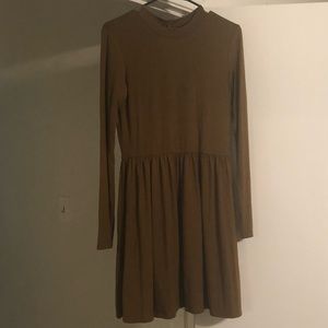 Forever 21 Long Sleeve Mustard Dress